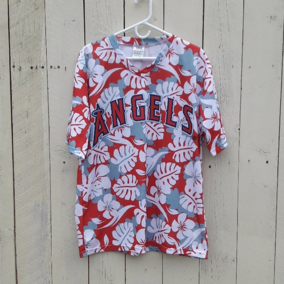 los angeles angels hawaiian shirt